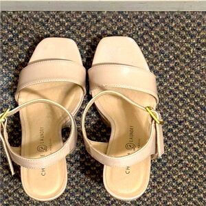 Size 7, 4inches sandals. Worn once for a wedding. Like new